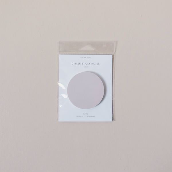 Circle Sticky Notes Linen