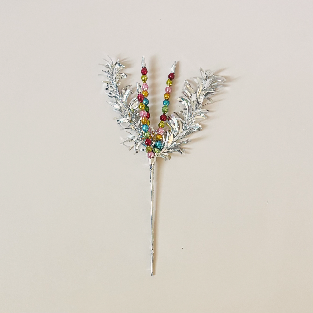 Beaded Tinsel Pick Multi