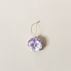 Glittered Pansy Ornament