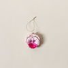 Glittered Pansy Ornament