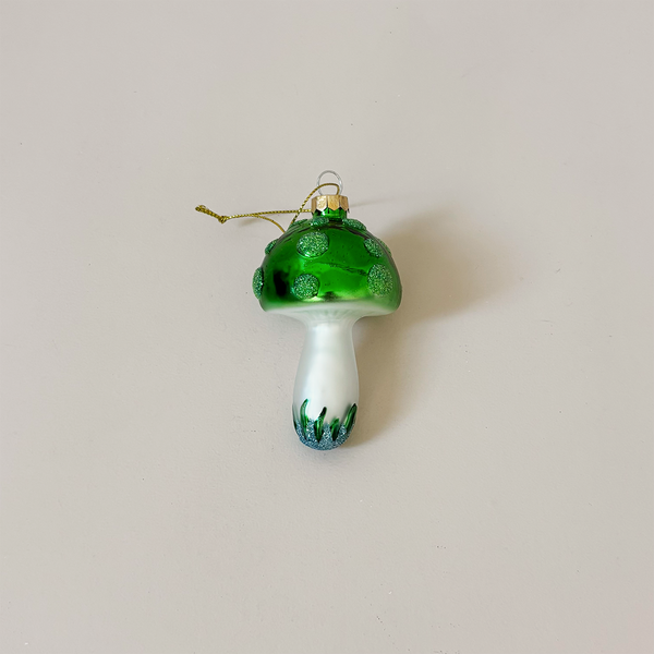 Green Spotted Mushroom Ornament