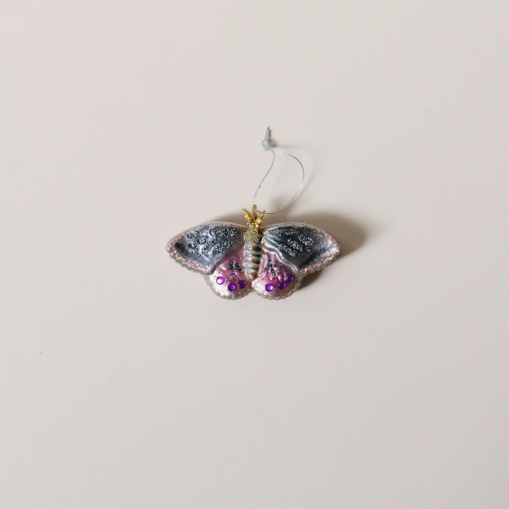 Jeweled Papillon Ornament