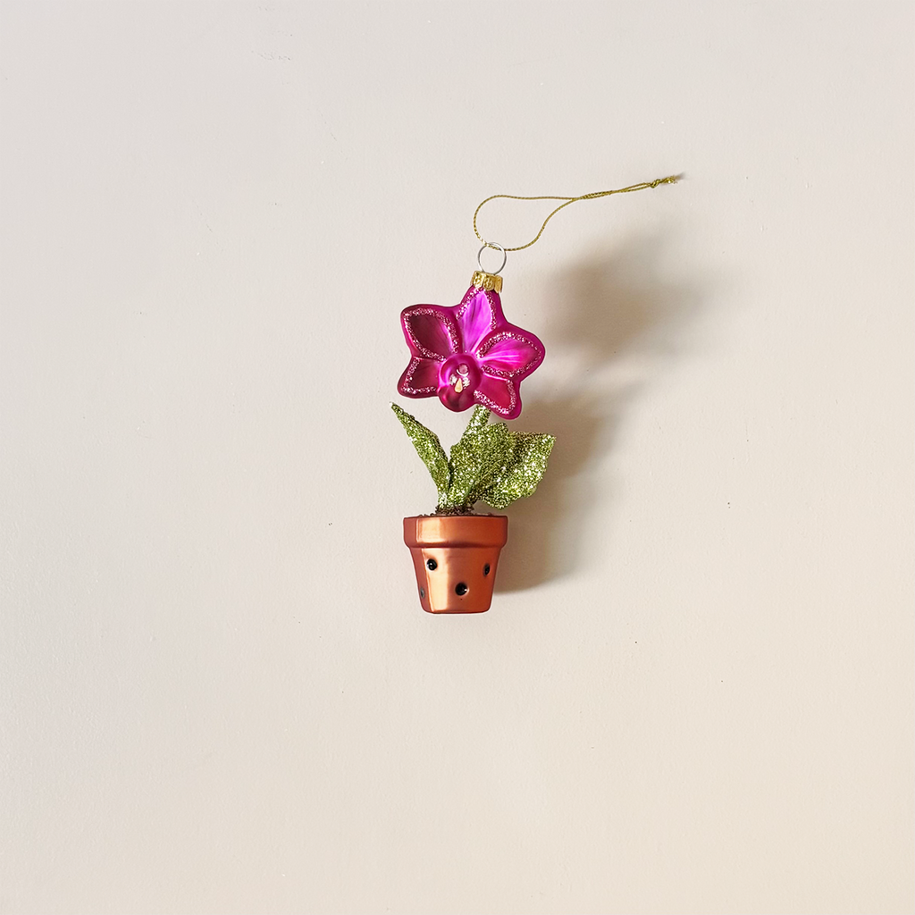 Potted Orchid Ornament