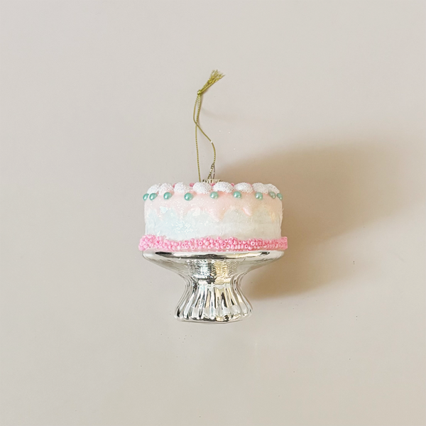 Retro Pink Cake Ornament