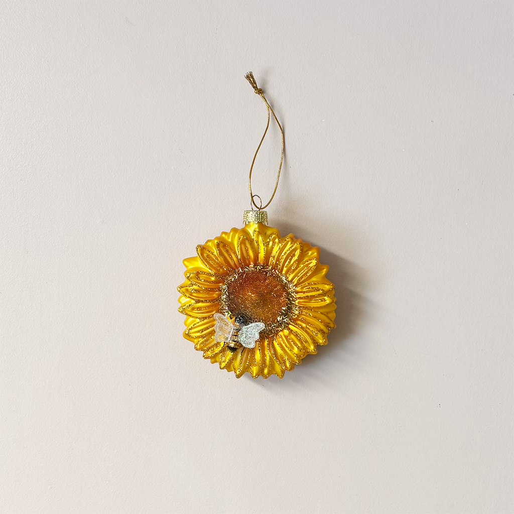 Sunflower with Bee Ornament