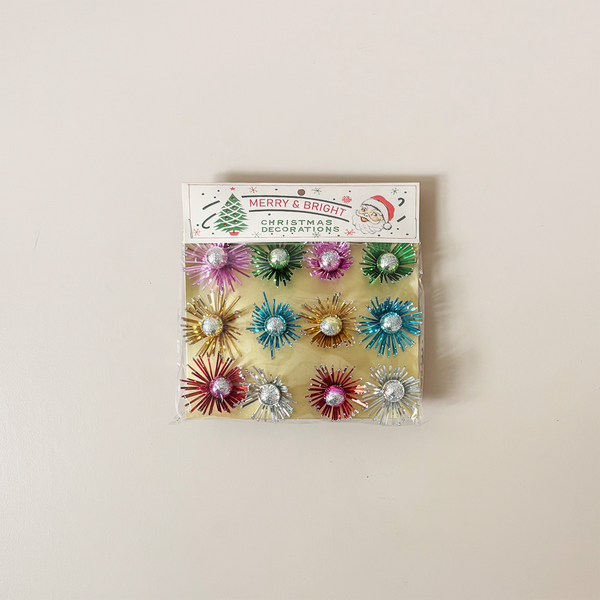 Vintage Tinsel Starburst Package/12