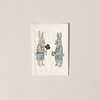 Good Luck Bunnies Embroidered Note Card