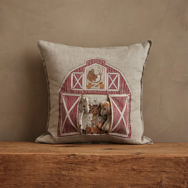 Red Barn Pocket Pillow