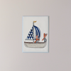 Sailboat Embroidered Note Card