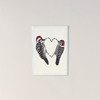 Woodpecker Love Embroidered Note Card