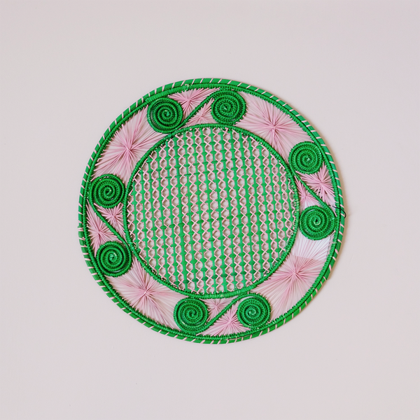 Caracol Placemat Green & Pink