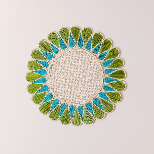 Drops Placemat Olive & Aqua