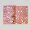 Block Print Wrapping Paper Book Red Marble