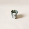 Blue & Ochre Striped Scalloped Pen Pot