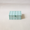 Celadon Floral Stripe Keepsake Box Small