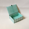 Celadon Floral Stripe Keepsake Box Small