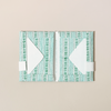 Celadon Green Floral Stripe Note Card Set