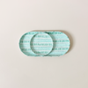 Desk Tray Set Celadon Green Floral Stripe