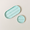 Desk Tray Set Celadon Green Floral Stripe