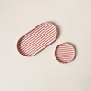 Desk Tray Set Peach & Brown Stripe