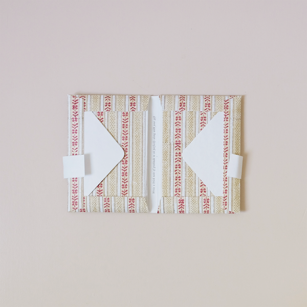 Floral Stripe Ochre Note Card Set