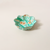 Flower Petal Round Desk Tray Green Fire Whirl