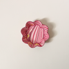 Flower Petal Round Desk Tray Red Fire Whirl
