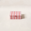 Garnet Red Floral Stripe Keepsake Box Small