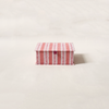 Garnet Red Floral Stripe Keepsake Box Small