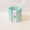 Hexagon Collapsible Basket Celadon Green Floral Stripe