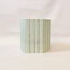 Hexagon Collapsible Basket Green Floral Stripe