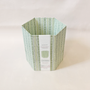 Hexagon Collapsible Basket Green Floral Stripe