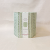 Hexagon Collapsible Basket Green Floral Stripe