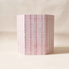 Hexagon Collapsible Basket Red Floral Stripe