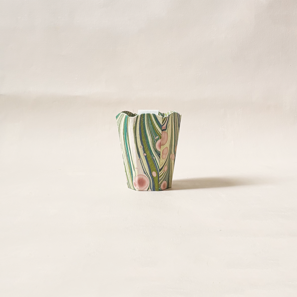 Moss Fire Whirl Scalloped Pen Pot