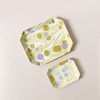 Octagon Tray Set Butter Yellow Pebble