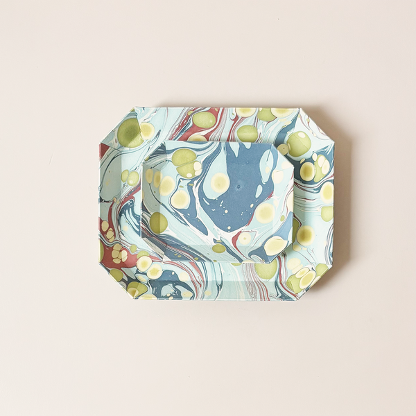 Octagon Tray Set Ocean Bubble