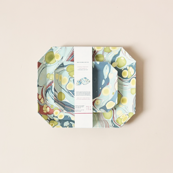 Octagon Tray Set Ocean Bubble