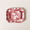 Octagon Tray Set Red Pebble