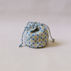 Quilted Jewelry Pouch Spring Bloom Blue