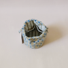 Quilted Jewelry Pouch Spring Bloom Blue