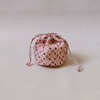 Quilted Jewelry Pouch Spring Bloom Red