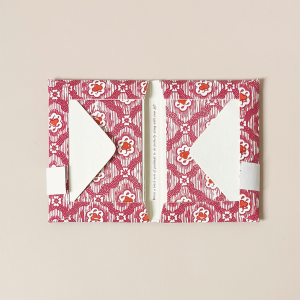 Red Vintage Vines Note Card Set