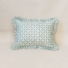 Ruffled Edge Boudoir Pillow Cover Spring Bloom Green