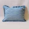 Ruffled Edge Boudoir Pillow Cover Blue Banyan