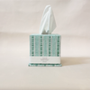 Tissue Box Cover Celadon Green Floral Stripe