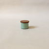 Enamel Pot with Acacia Wood Lid