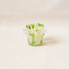 Green & Cream Glass Ice Bucket