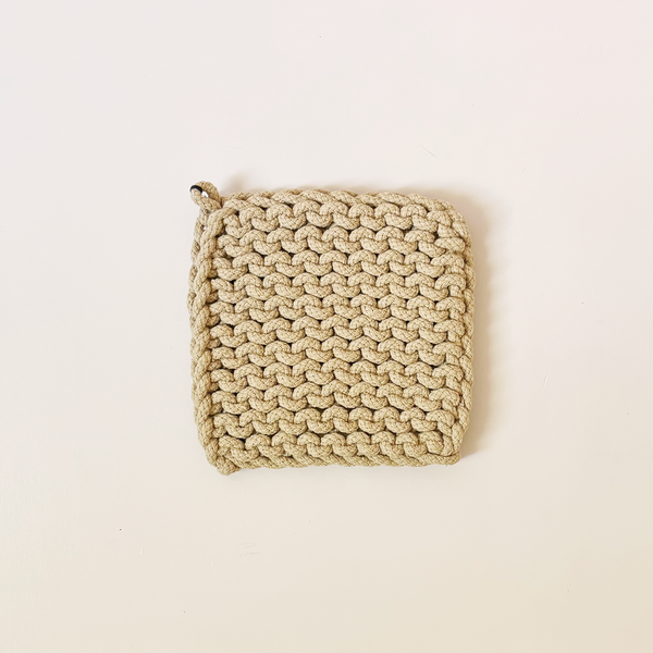 Knit Cotton Trivet Nutmeg