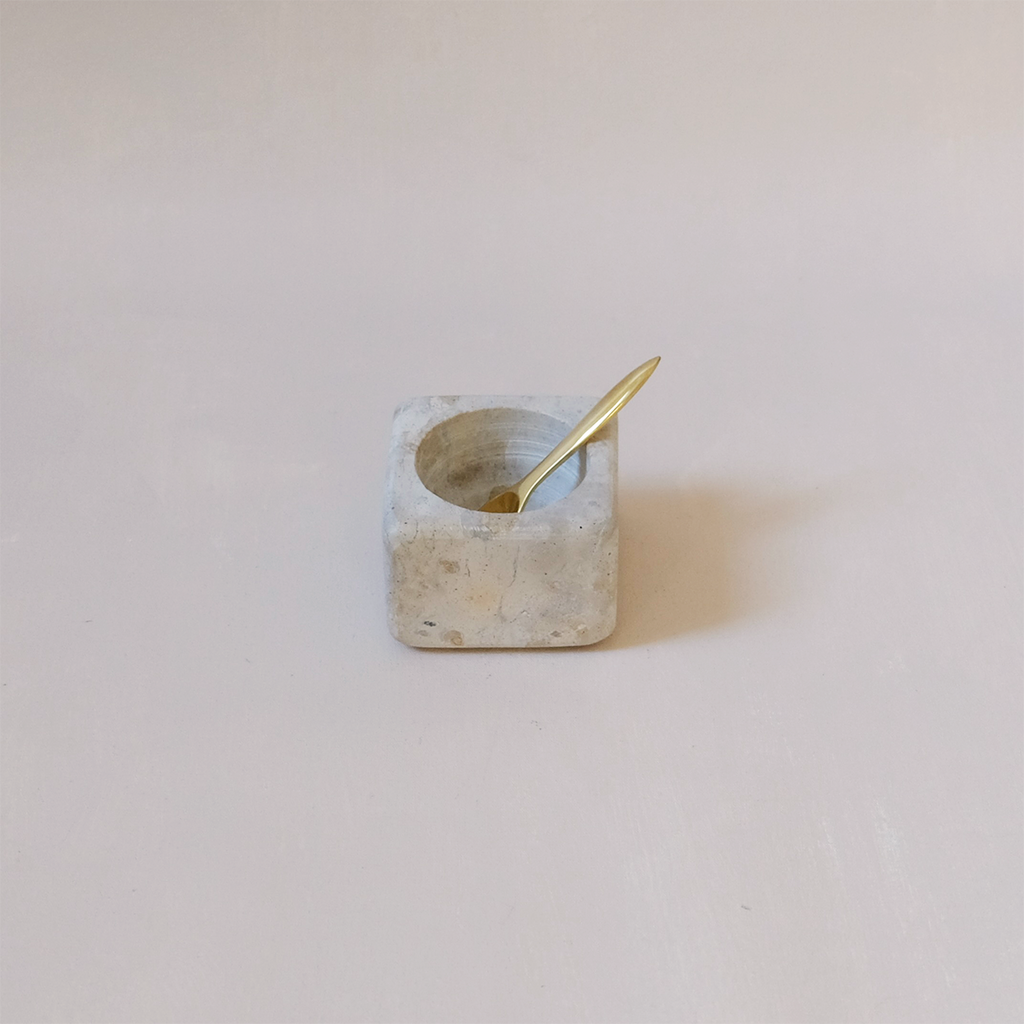 Square Marble Bowl With Spoon